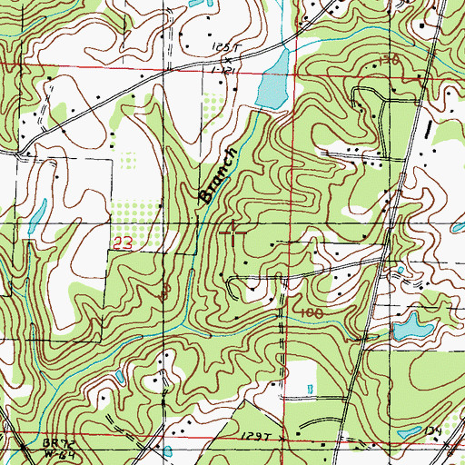 Topographic Map of Neil Lumpkin Lake Dam, MS