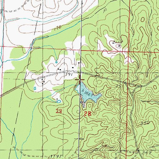 Topographic Map of Stecil Smith Lake Dam, MS
