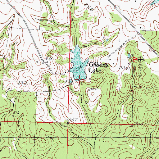 Topographic Map of Craigin Gilbert Lake Dam, MS