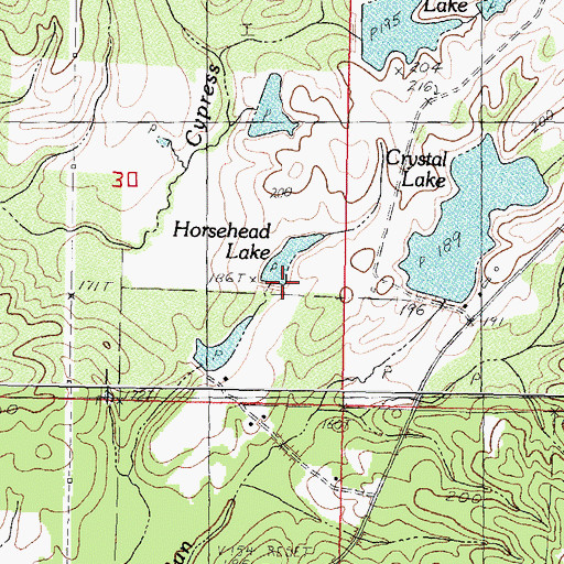 Topographic Map of Rogers Lake Dam, MS