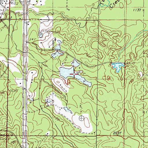Topographic Map of Albert McDonalds Lake, MS