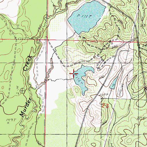 Topographic Map of Donald Durks Lake Dam, MS