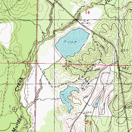 Topographic Map of Donald Durks Lake Dam, MS