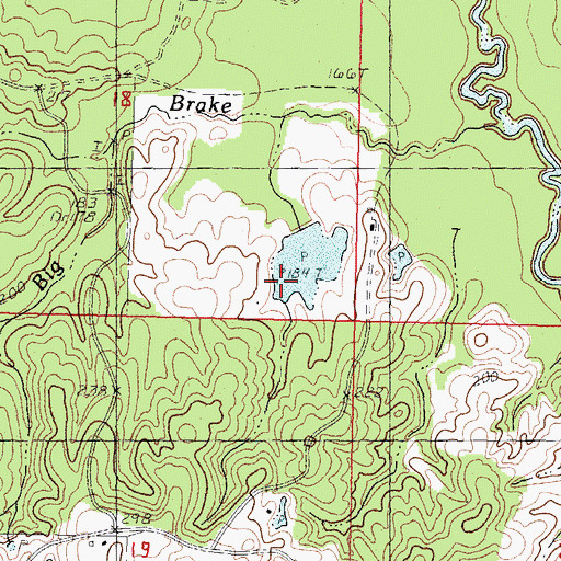 Topographic Map of Smith and Smith Ranch Lake Dam, MS