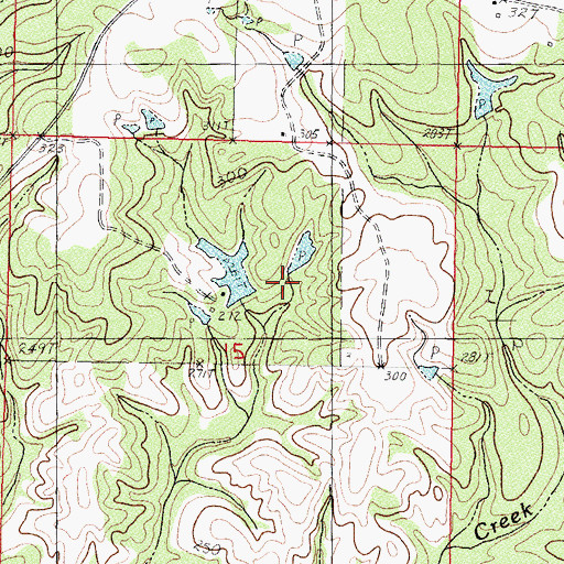 Topographic Map of Wesson Lake Dam, MS