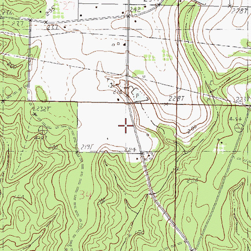 Topographic Map of Marshall Smith Lake Dam, MS