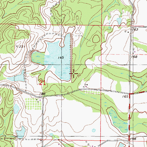 Topographic Map of A D Hall Lake Dam, MS