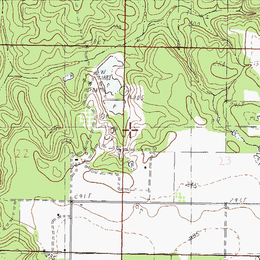 Topographic Map of Vernon Howell Lake Dam, MS