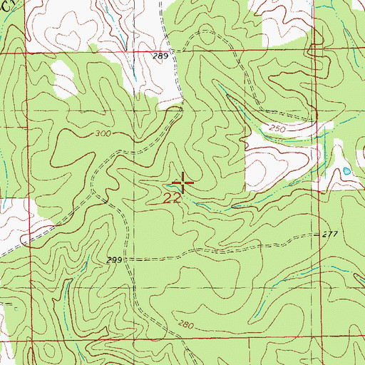 Topographic Map of Eiland Lake Dam, MS