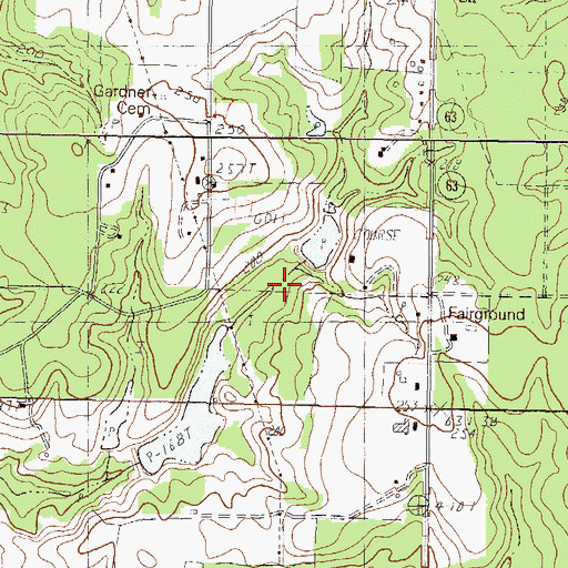 Topographic Map of Lucedale Country Club Lake Dam, MS