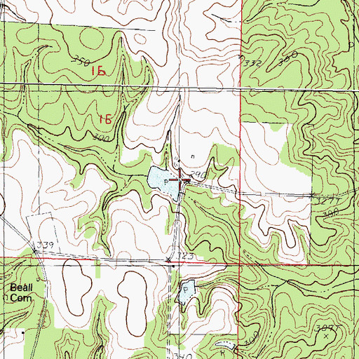 Topographic Map of Claude Gilheart Lake Dam, MS
