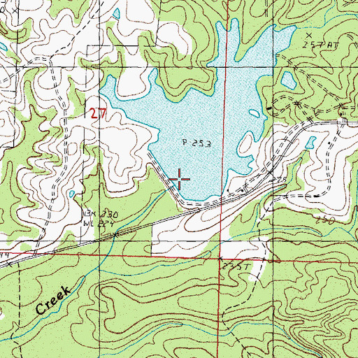 Topographic Map of Stanford Lake Dam, MS