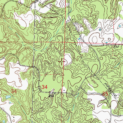 Topographic Map of Willy Pittman Pond Dam, MS
