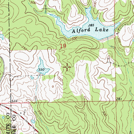 Topographic Map of Lee Lake Dam, MS