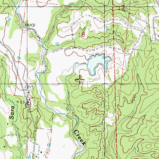 Topographic Map of Woodstock Hunting Lake Dam, MS