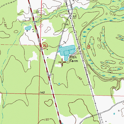 Topographic Map of Tolar Ponds Dam, MS
