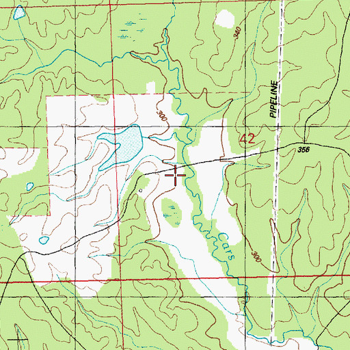 Topographic Map of F A Anderson Lake Dam, MS