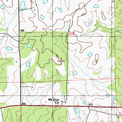 Topographic Map of Lyons Lake Dam, MS