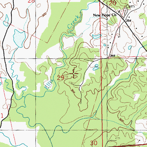 Topographic Map of Hermon Jackson Lake Dam, MS