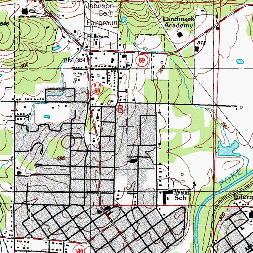 Topographic Map of Sun Valley Addition, AR