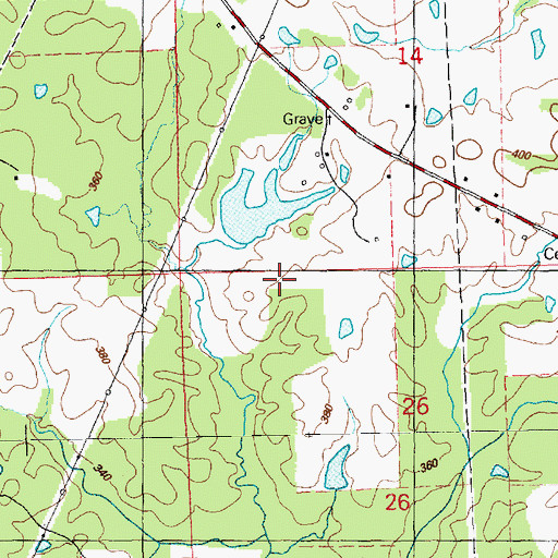 Topographic Map of Anders Lake Dam, MS