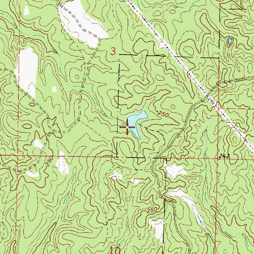 Topographic Map of Earkan Lake Dam, MS