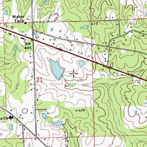 Topographic Map of Williamson Lake Dam, MS