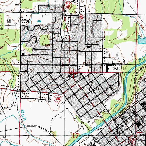 Topographic Map of West Baptist Church, AR