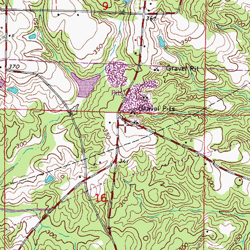 Topographic Map of Elk Lake Dam, MS