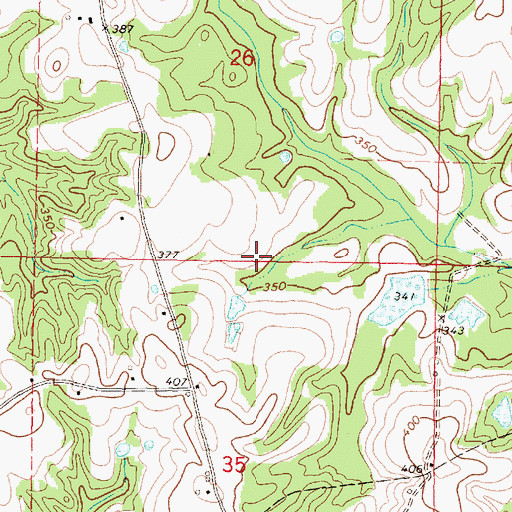 Topographic Map of Irby-Alexander Pond Dam, MS