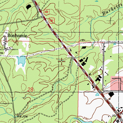 Topographic Map of H C Hudson Lake Dam, MS