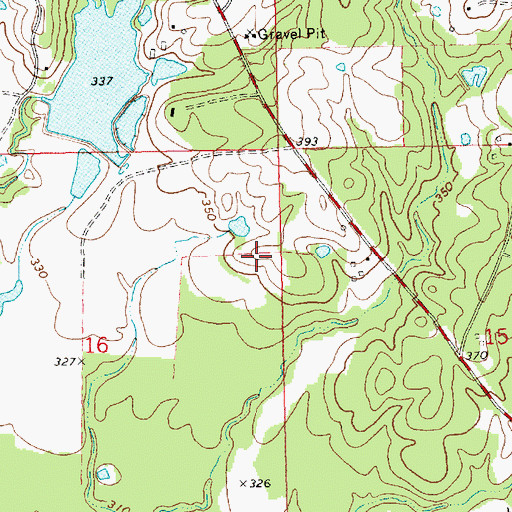 Topographic Map of Felder Lake Dam, MS