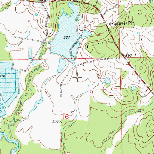 Topographic Map of Felder Lake Dam, MS