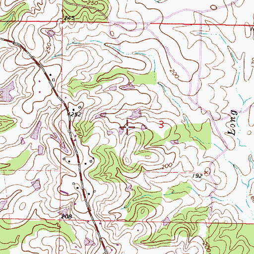 Topographic Map of James Grantham Pond Dam, MS