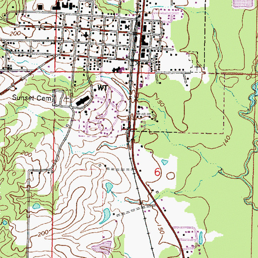 Topographic Map of George Guthrie Pond Dam, MS
