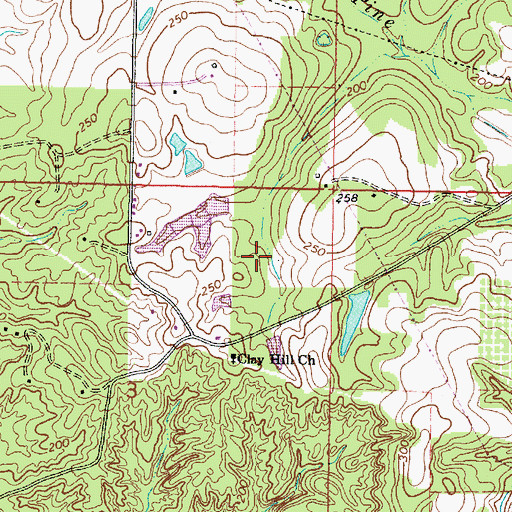 Topographic Map of Scott Nicholson Catfish Ponds Dam, MS