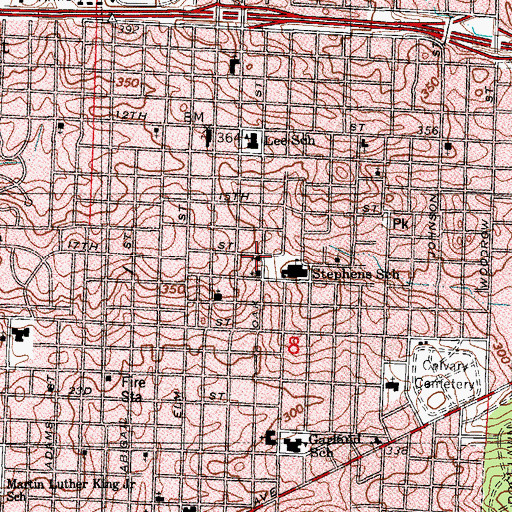 Topographic Map of Allen Temple African Methodist Episcopal Church, AR