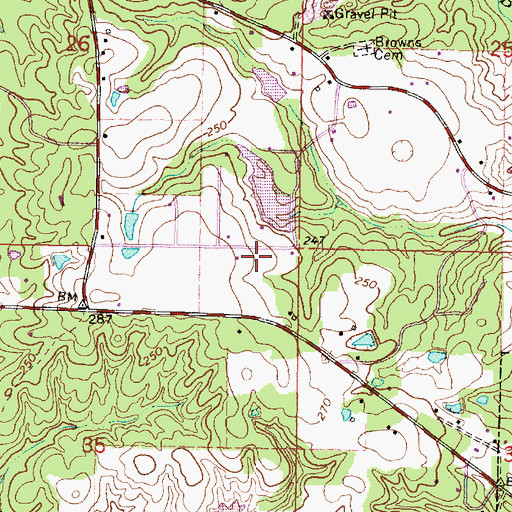 Topographic Map of Joe Blackmon Pond Dam, MS