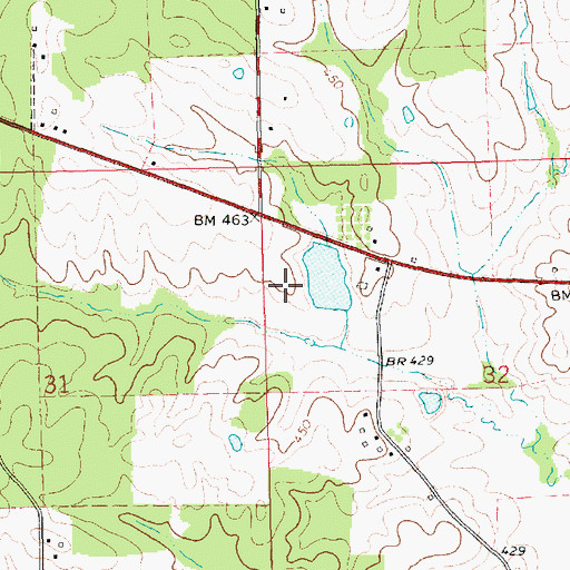 Topographic Map of Martin Lake Dam, MS