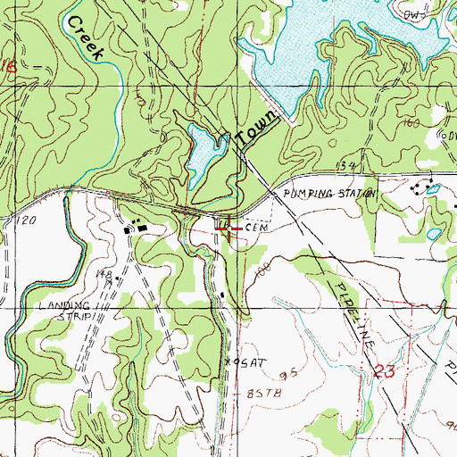 Topographic Map of Second Creek Structure 12 Dam, MS