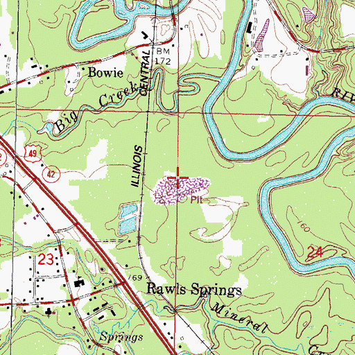 Topographic Map of University of Southern Mississippi Golf Course Lake Dam, MS