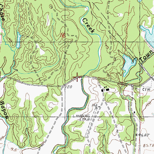Topographic Map of Second Creek Structure 11 Dam, MS