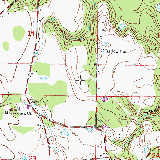 Topographic Map of Lingle Lake Dam, MS