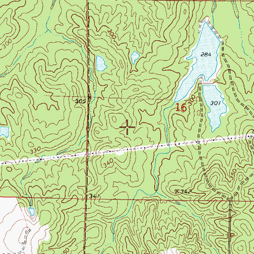 Topographic Map of Sportsman Club Lake Dam, MS