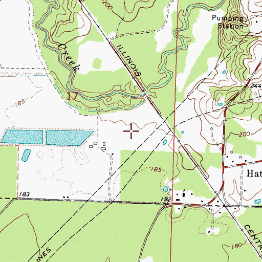 Topographic Map of Dean Griner Lake Dam, MS
