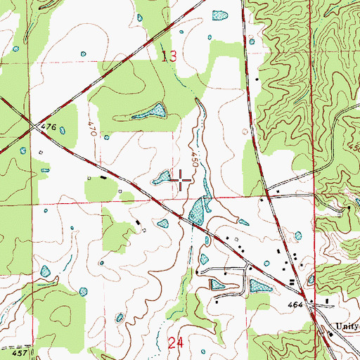 Topographic Map of Ballard Pond Dam, MS