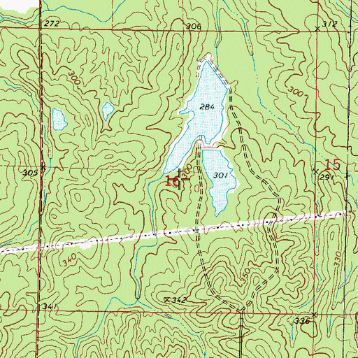 Topographic Map of Sportsman Club Lake Dam, MS