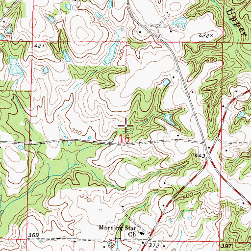 Topographic Map of Michelle Lake Dam, MS