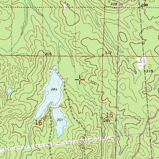 Topographic Map of Sumrall Sportsman Club Dam Number 3, MS