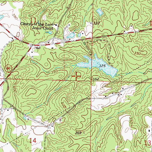 Topographic Map of C R Fortenberry Pond Dam, MS